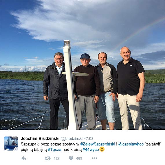 Jarosław Kaczyński przyjechał do Łunowa! Prezes PIS-u spotkał się z partyjnymi kolegami na łodzi!