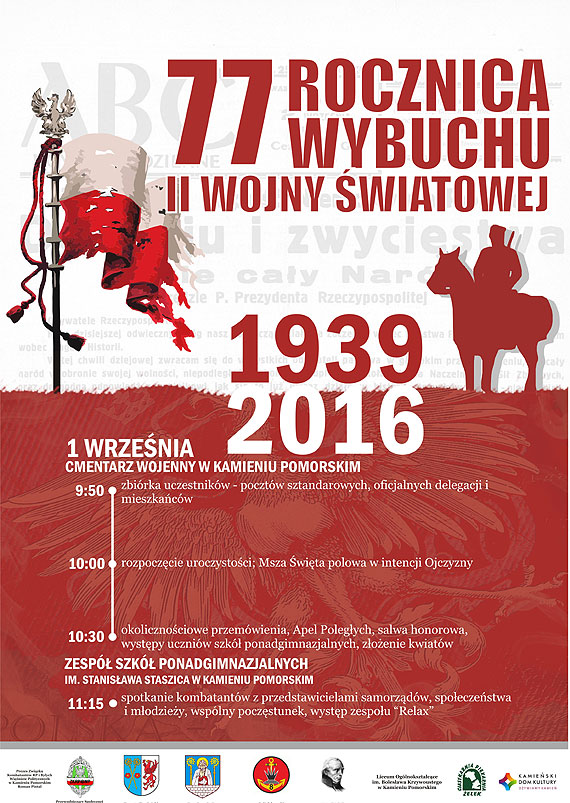 Obchody 77. Rocznicy Wybuchu II wojny wiatowej w Kamieniu Pomorskim