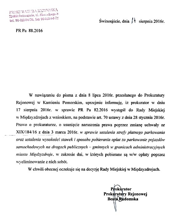 Nielegalne soboty w Międzyzdrojach?