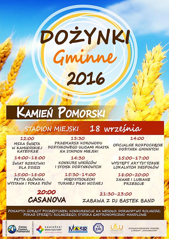 Zaproszenie na Doynki Gminne w Kamieniu Pomorskim