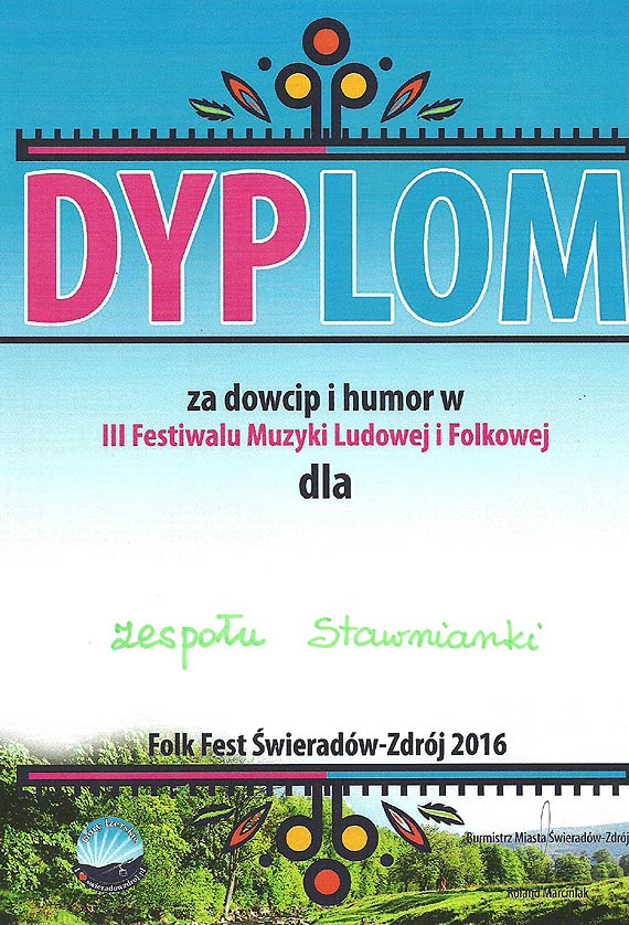 FOLK FEST w Świeradowie Zdroju z udziałem Stawianek