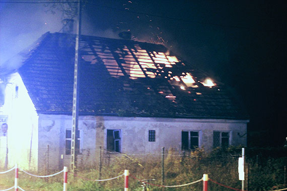 Zamiast spalonego budynku teraz Wrzosowo zdobi baagan