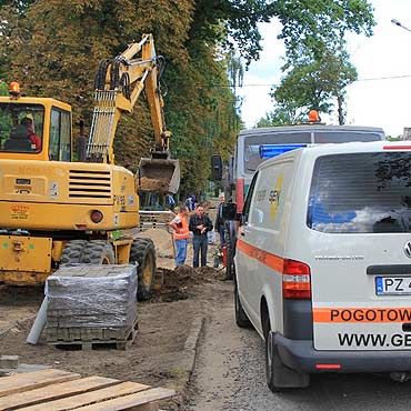 Kamie� Pomorski: Koparka uszkodzi�a rur� z gazem