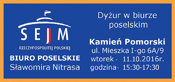 Dyur w biurze poselskim Sawomira Nitrasa