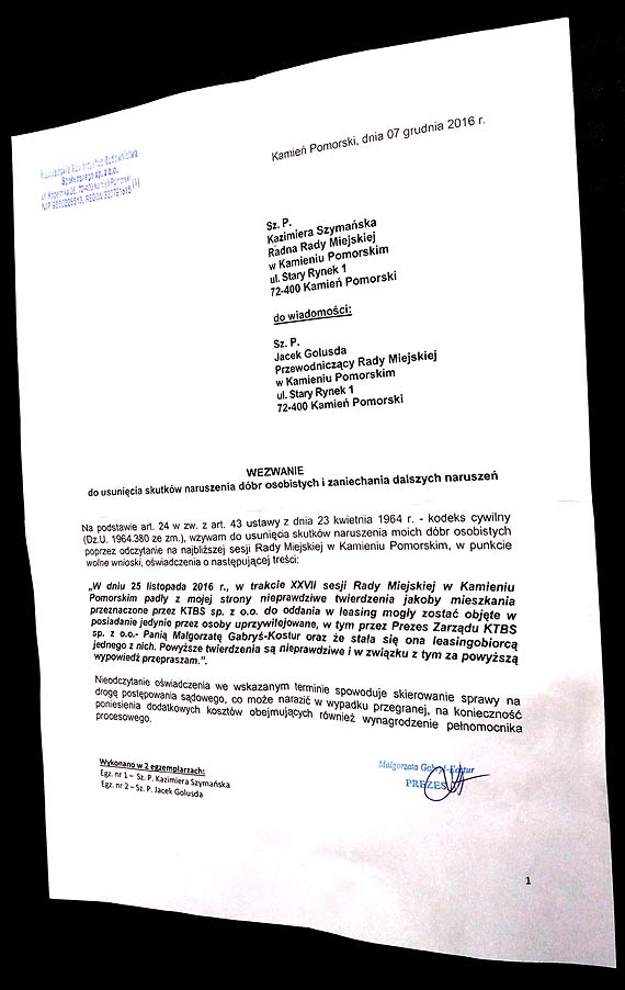 W Kamieniu Pomorskim radnym nie wolno zadawa pyta niewygodnych wadzy