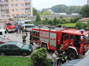 Kamie� Pomorski: Zwarcie instalacji przyczyn� po�aru przy Szczeci�skiej