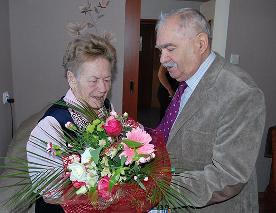 Życzenia dla Jubilatki Pani Antoniny Andziulewicz z Zagórza