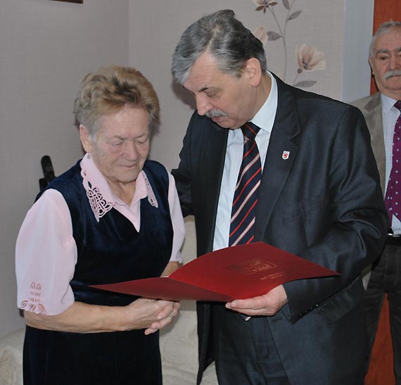 Życzenia dla Jubilatki Pani Antoniny Andziulewicz z Zagórza