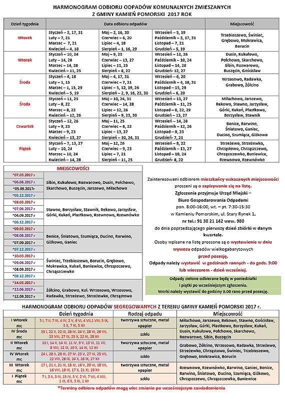 Zobacz, kiedy bd odbiera od Ciebie odpady komunalne 