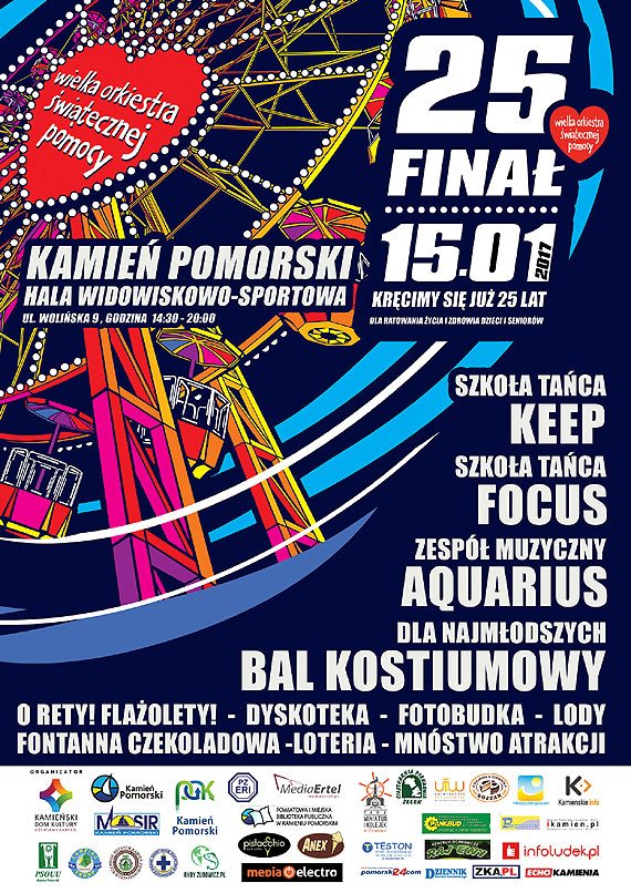 25 finał WOŚP w Kamieniu Pomorskim. Znamy program imprez!