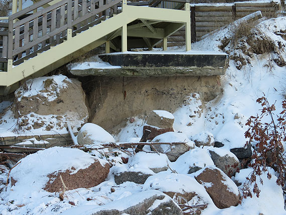 Mieszkaniec: Kolejnego silnego sztormu schody na Kawcz Gr mog nie wytrzyma!