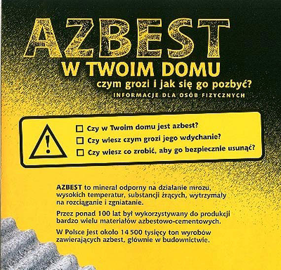 Uwaga! W gminie Kamie Pomorski bd usuwa azbest! Z wniosek o dofinansowanie