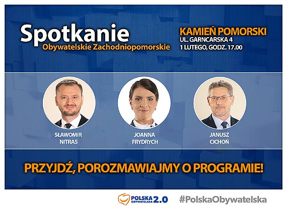  Sawomir Nitras, Janusz Cicho oraz Joanna Frydrych spotkaj si z mieszkacami Kamienia Pomorskiego!