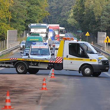 Dargobądz: Tir zablokował krajową trójkę
