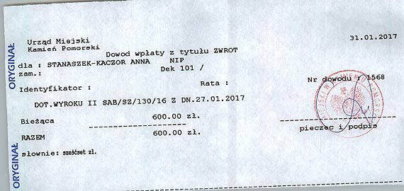 Anna Stanaszek-Kaczor w sprawie z artykuem