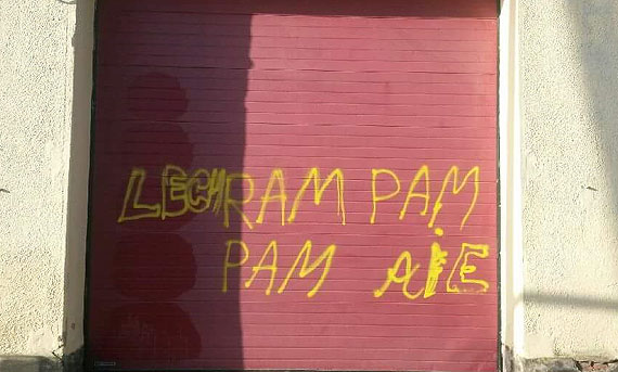 W Gostyniu wandale suchaj Popka i kibicuj " Lechowi"?