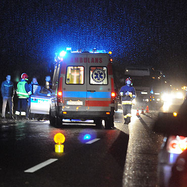 Stado koni wybieg�o na drog�. Dw�ch kierowc�w rannych