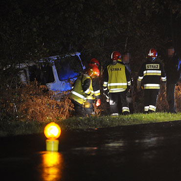 Stado koni wybiegło na drogę. Dwóch kierowców rannych