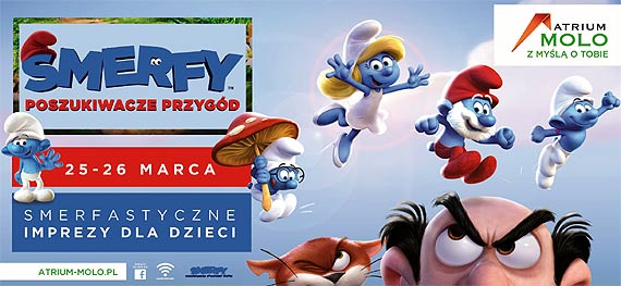 Smerfastyczna impreza w Atrium Molo