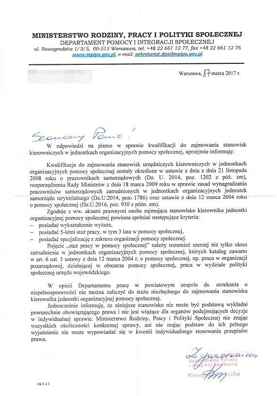 Opinia ministerstwa jest, czekamy na rozstrzygnięcie wojewody