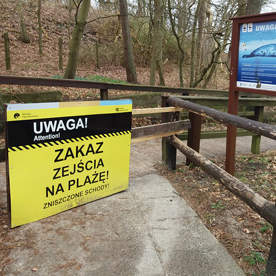 Zblia si sezon. Jedyne zejcie na pla w Wisece zniszczone