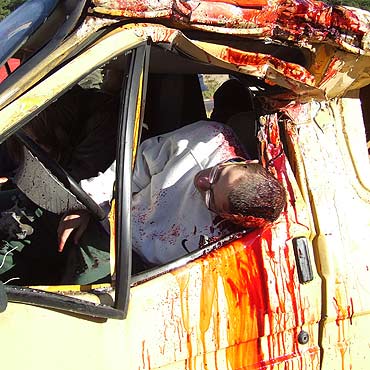 �wiczenia s�u�b ratunkowych na drodze nr 142