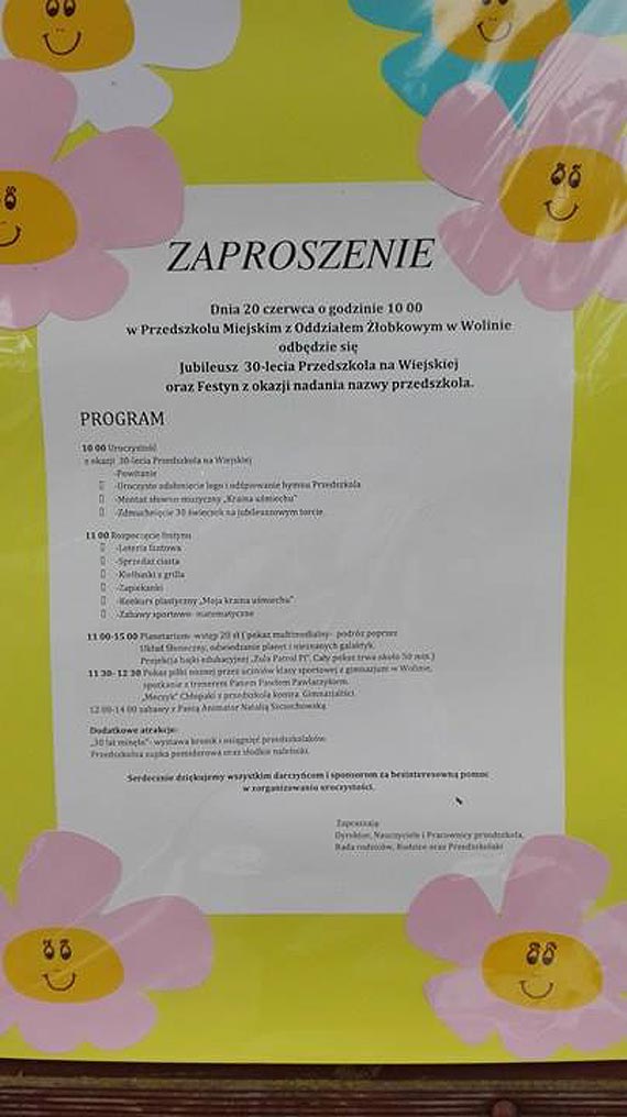 Wyjtkowy Jubileusz woliskiego przedszkola! 