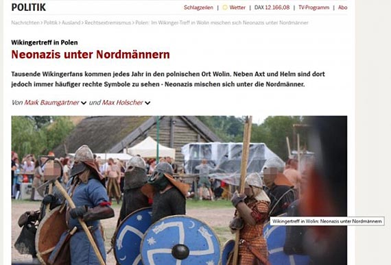 Niemiecka gazeta zarzuca neonazizm woliskim wojom i wikingom