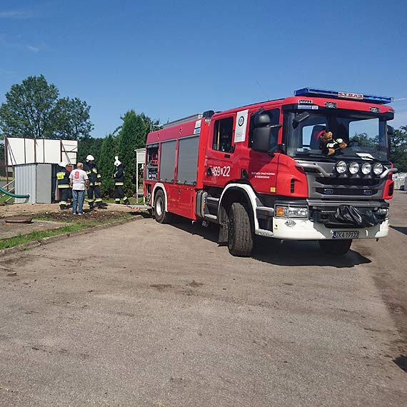 Straacy z powiatu kamieskiego wiczyli na terenie kopalni