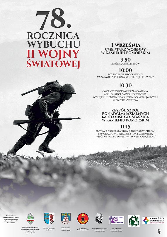 Zapraszamy na obchody 78. Rocznicy Wybuchu II Wojny Światowej