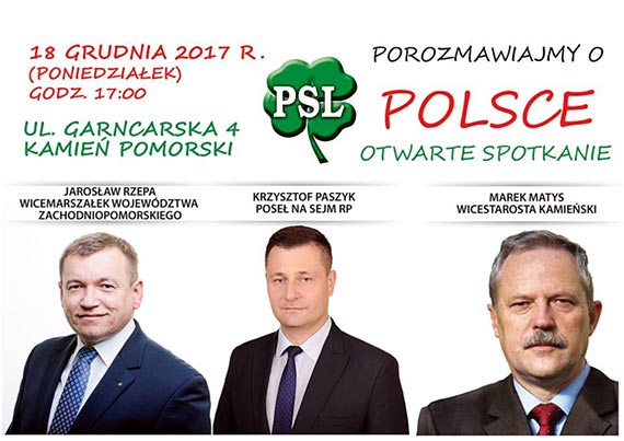 Dziaacze Polskiego Stronnictwa Ludowego spotkaj si mieszkacami Kamienia Pomorskiego