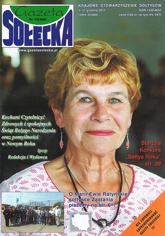 Ewa Ratyska z Zastania na okadce Gazety Soeckiej