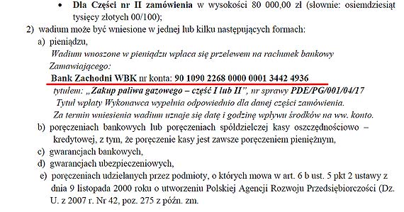 Znikno 320.000 z z przetargu na dostaw gazu!