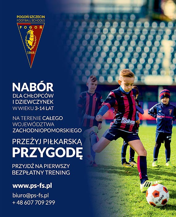 Pogoń Szczecin Football Schools zaprasza na treningi w Kamieniu Pomorskim