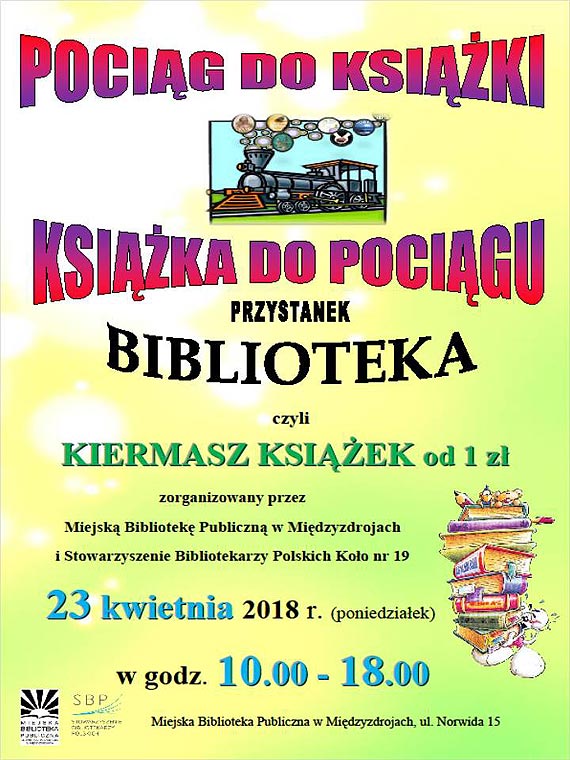 Kiermasz pocig do ksiki - ksika do pocigu - przystanek Biblioteka