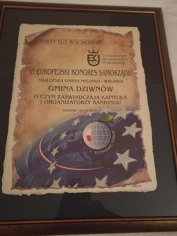 Gmina Dziww uznana za najlepsz gmin miejsko-wiejsk na Europejskim Kongresie Samorzdw w Krakowie 