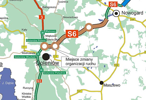 atwiej na majwk - bez ruchu wahadowego na pnocnej obwodnicy Goleniowa