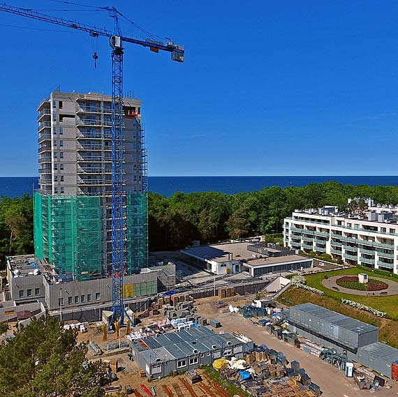 Aquamarina Onyx 16 kondygnacyjny apartamentowiec w Midzyzdrojach