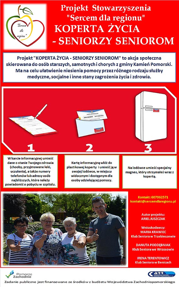 Seniorzy seniorom – „KOPERTA YCIA” w Kamieniu Pomorskim