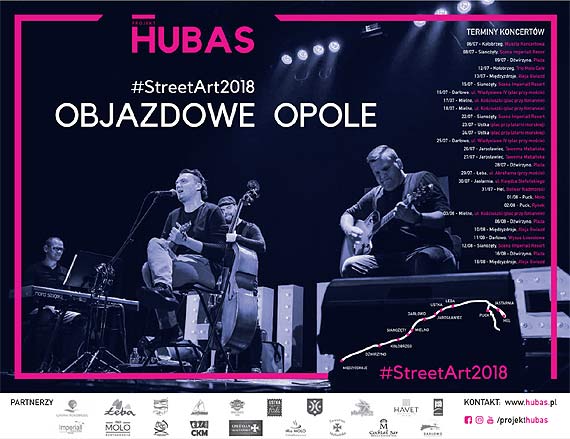 Projekt HUBAS rusza w tras koncertow Objazdowe Opole #StreetArt2018