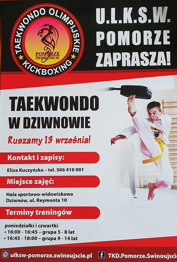 Nabr do sekcji TAEKWONDO w Dziwnowie