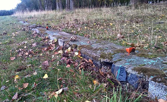 Oko pana Marcina wypatrzyo kolejny murek z niemieckich nagrobkw w Kamieniu Pomorskim