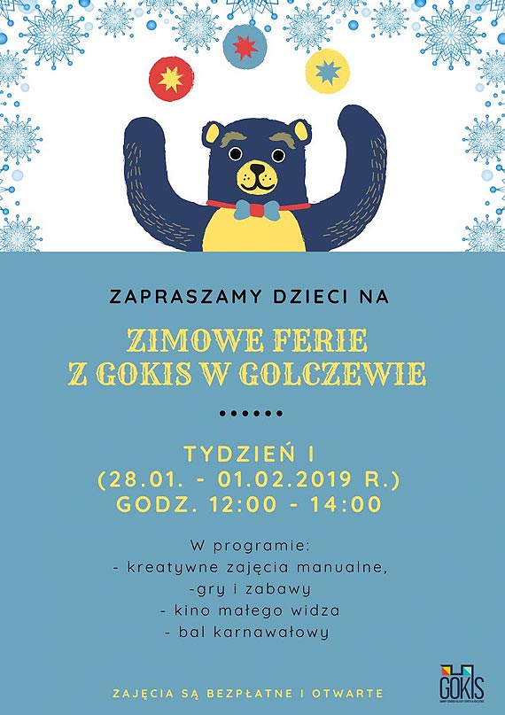 Twrcze ferie z Gminnym Orodkiem Kultury i Sportu w Golczewie 
