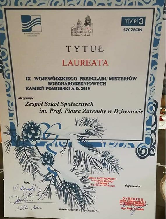 „Sukcesy Zarembiaków - Dwukrotni laureaci Jasełek”