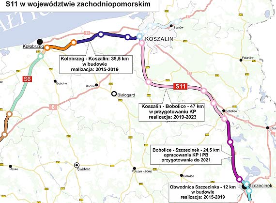 B�d� wi�ksze �rodki na budow� S11 Koszalin – Bobolice