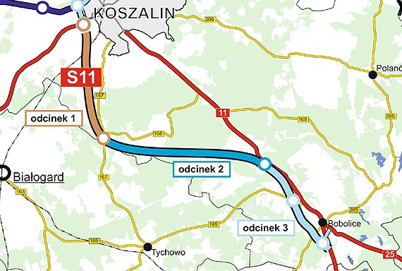 Przetargi na zaprojektowanie i budow� S11 Koszalin-Bobolice og�oszone