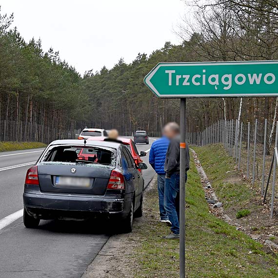 Gwatowne hamowanie przyczyn stuczki na DK3