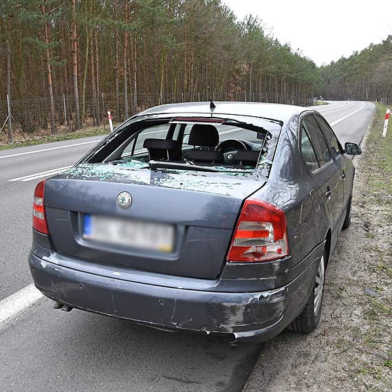 Gwałtowne hamowanie przyczyną stłuczki na DK3