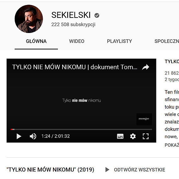 Policja nie sprawdza, gdzie ogldaj film Sekielskiego?