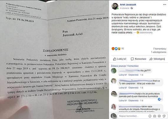 Prokuratura znw umorzya spraw 